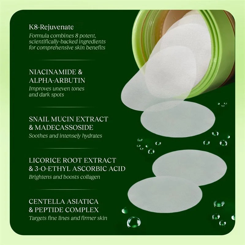 Anti-Aging Toner Pads – Snail Mucin & Niacinamide